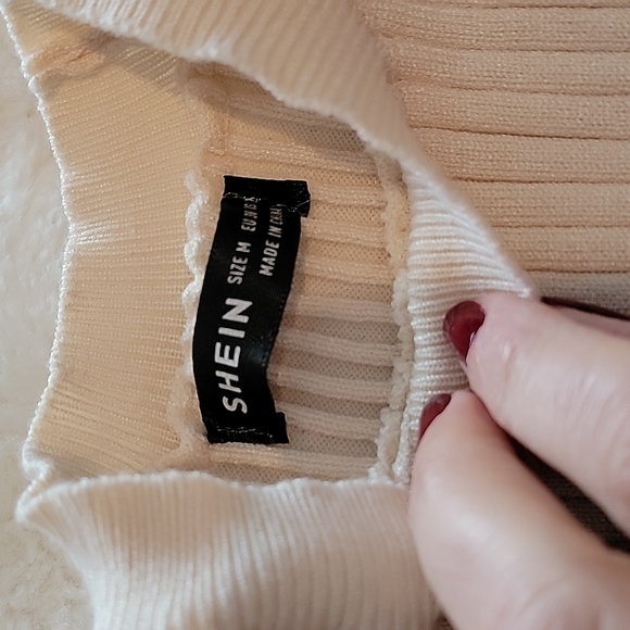 SHEIN Solid Crop Sweater with Drawstring Knit Pants NWOT - Picture 10 of 15